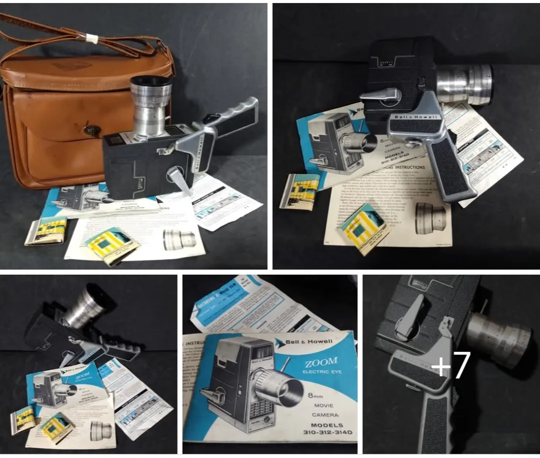 FILMADORA A CUERDA BELL & HOWELL mm con catálogos, maleta y catálogos originales