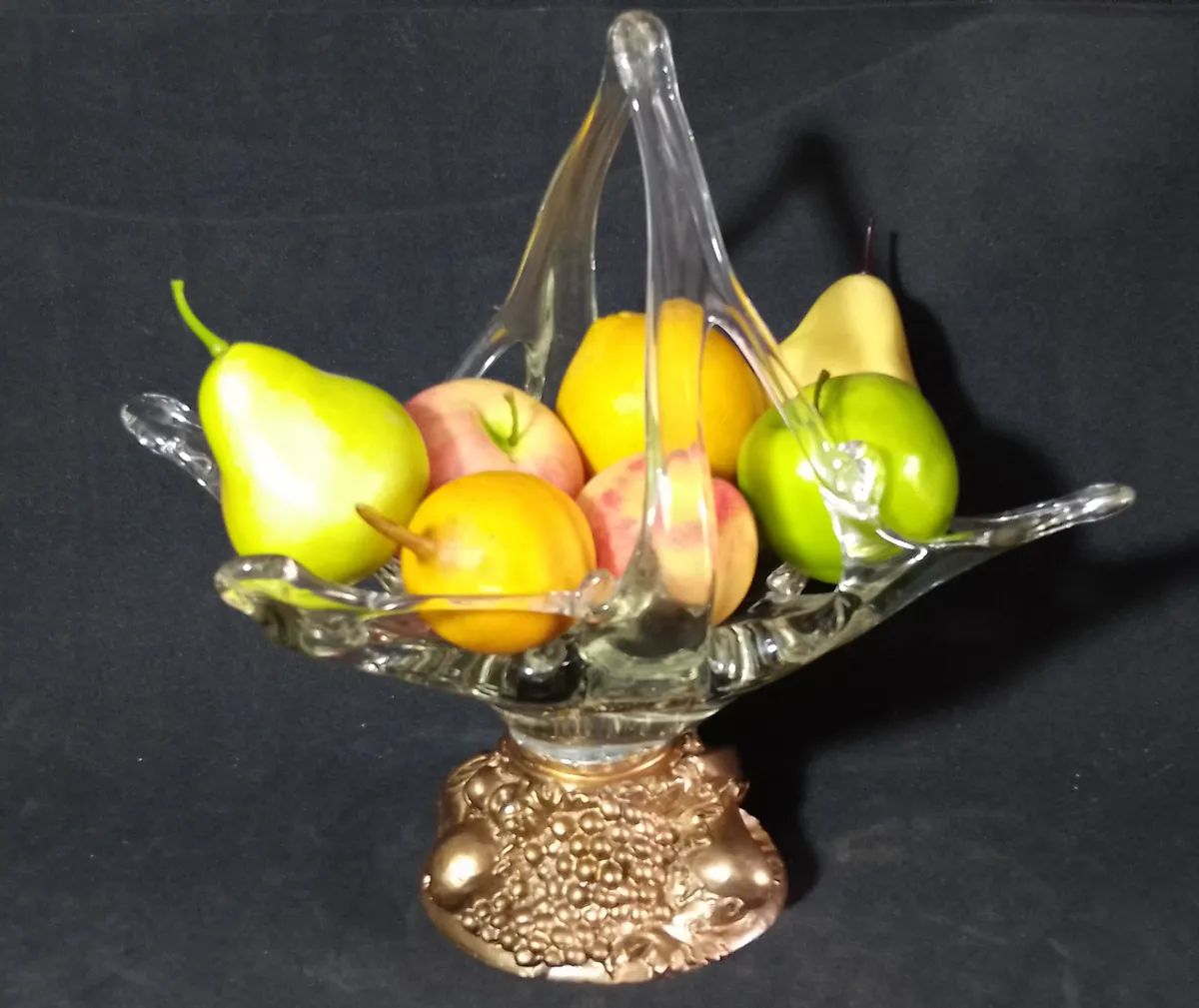 Frutero de cristal italiano