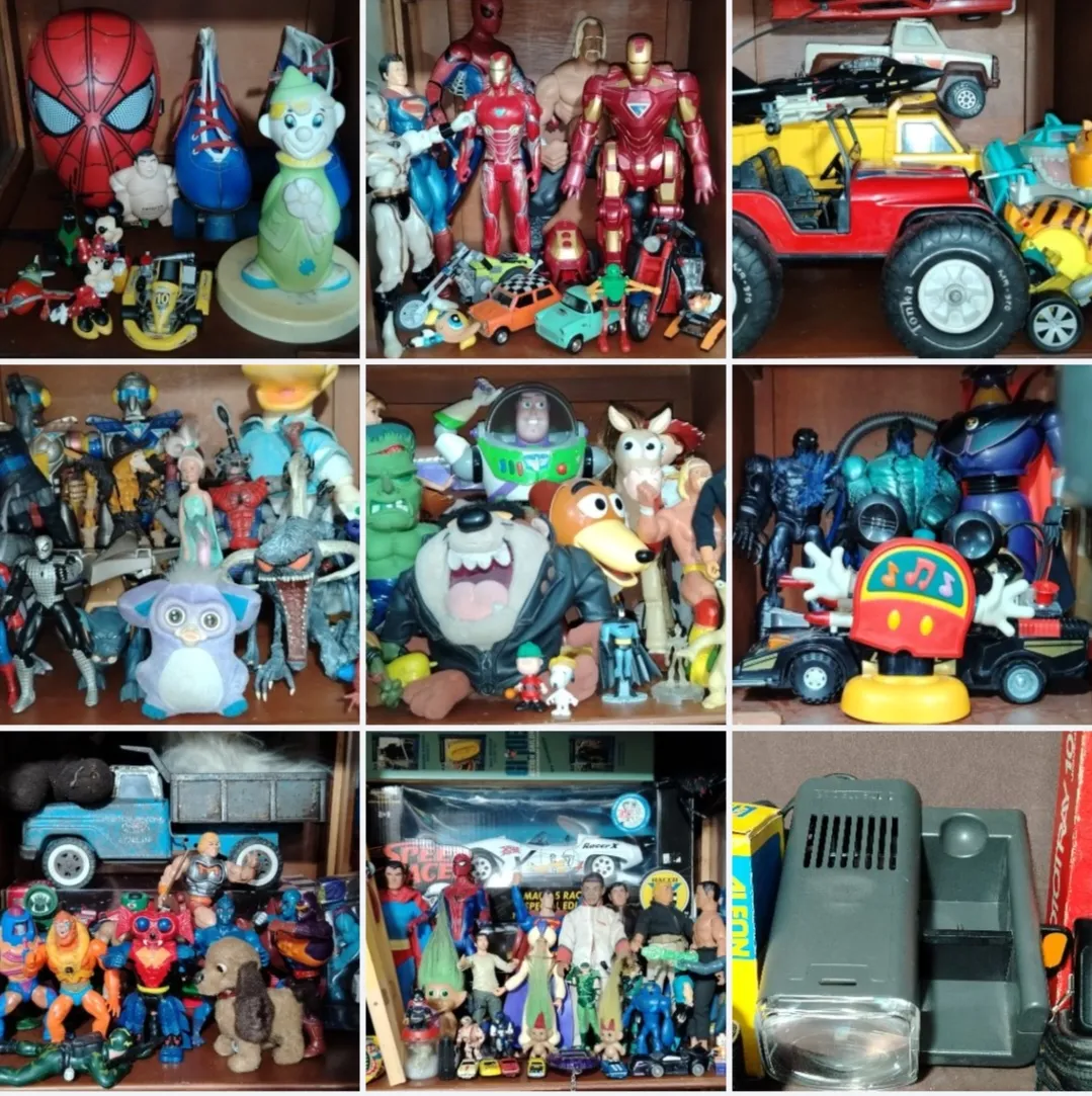 FIGURAS DE COLECCIÓN VINTAGE ORIGINALES SUPERMAN, BATMAN, HOMBRE ARAÑA, TOY STORY, TONKA, ETC