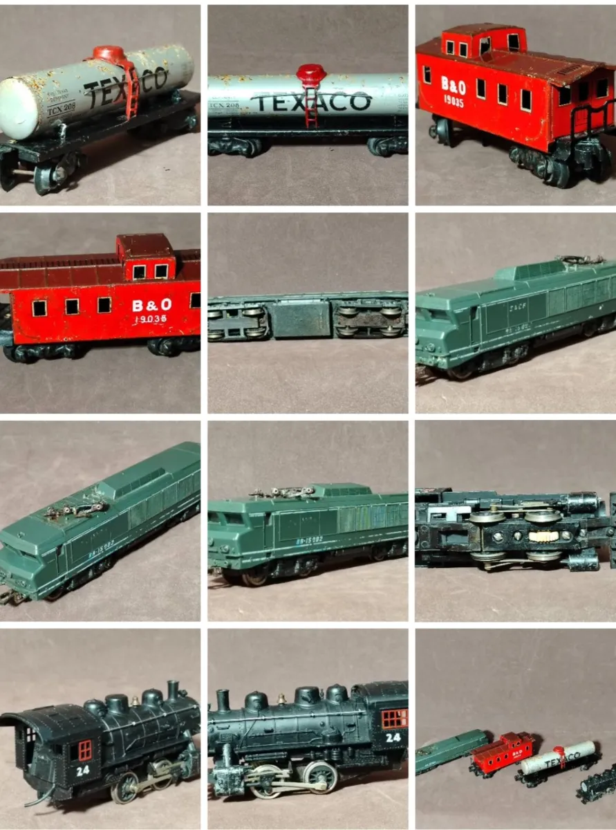 TRENES ELÉCTRICOS DE LATA DE LOS AÑOS 70S VINTAGE