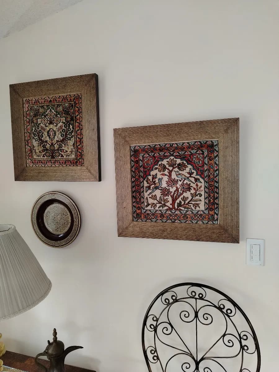 Alfombras seda sobre lana hechas a mano en la India 60cm x 60cm