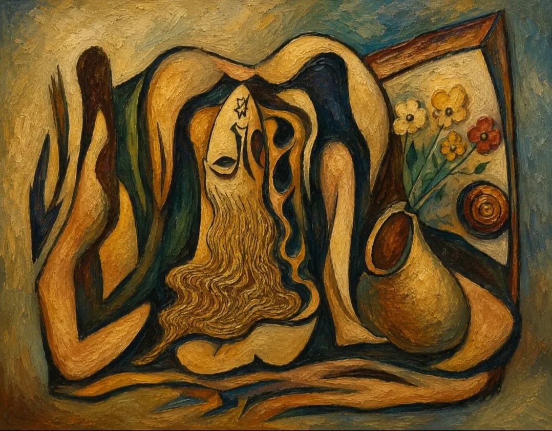 MUJER DE LA NOCHE impresa en lienzo trabajada en giclée fine art por Giovanni Padrón D