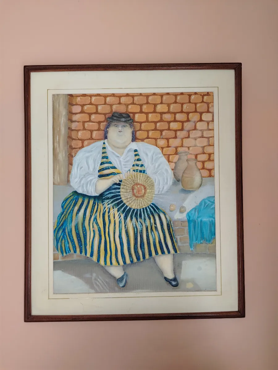 Pintura oleo sobre lienzo Réplica de Botero 80cm x70cm
